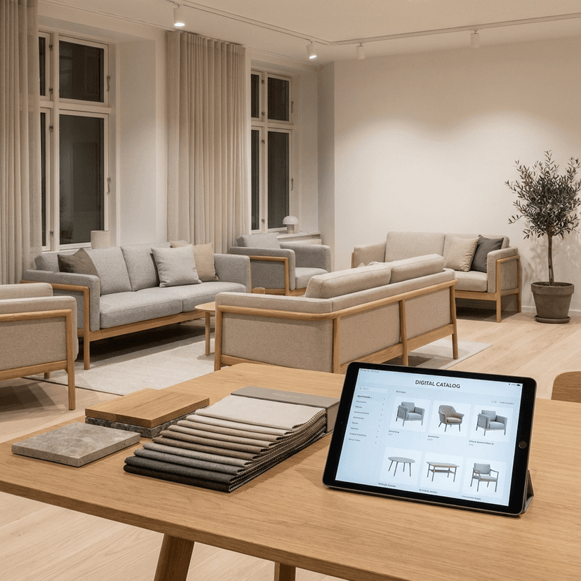 家具業界のデジタルカタログ活用術｜ショールーム連携と商談効率化
